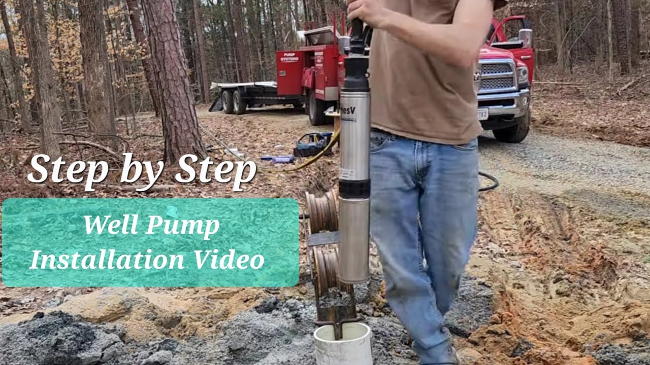 Well pump installation in progress